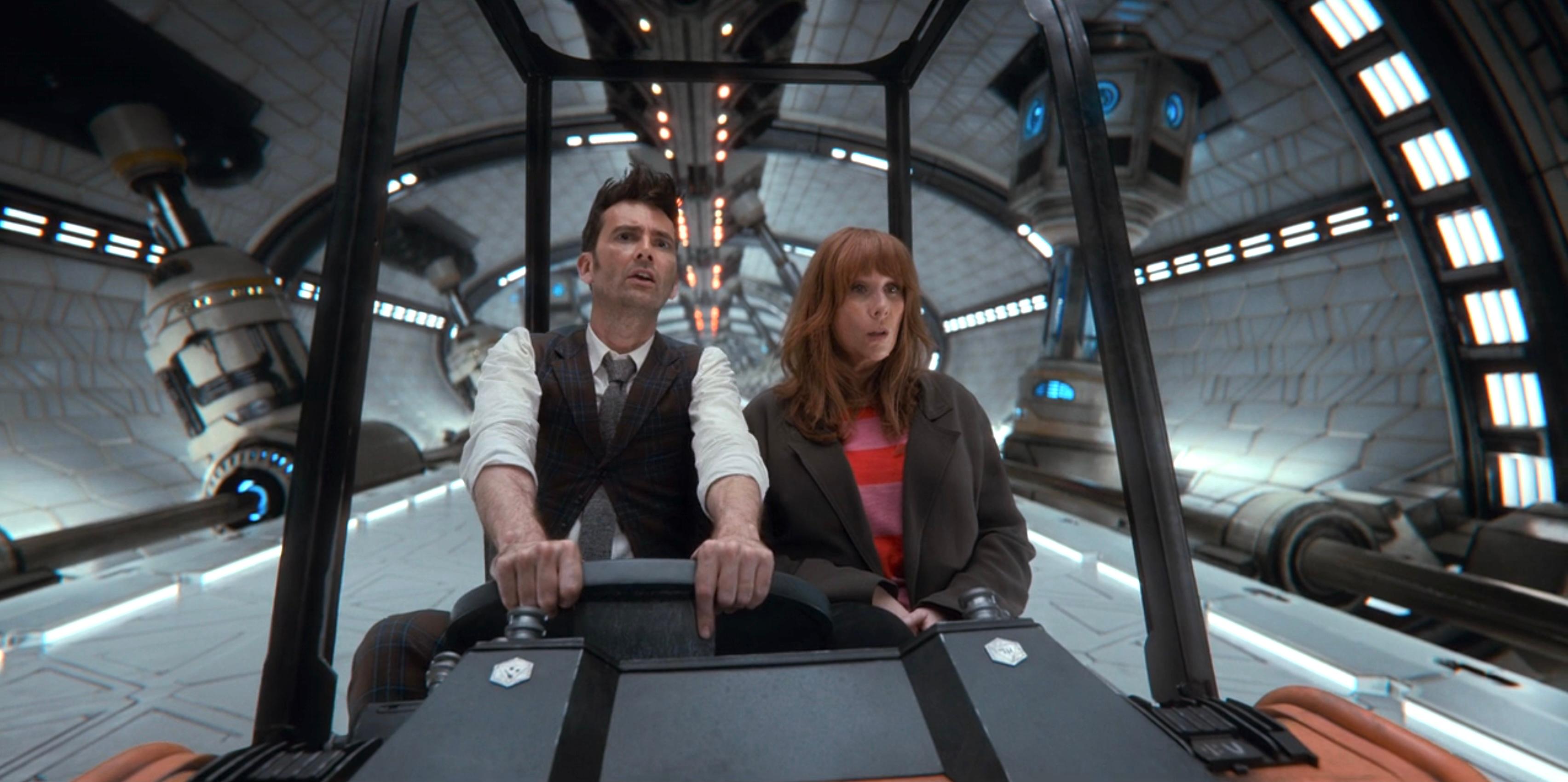 Catherine Tate and David Tennant in Wild Blue Yonder (2023)