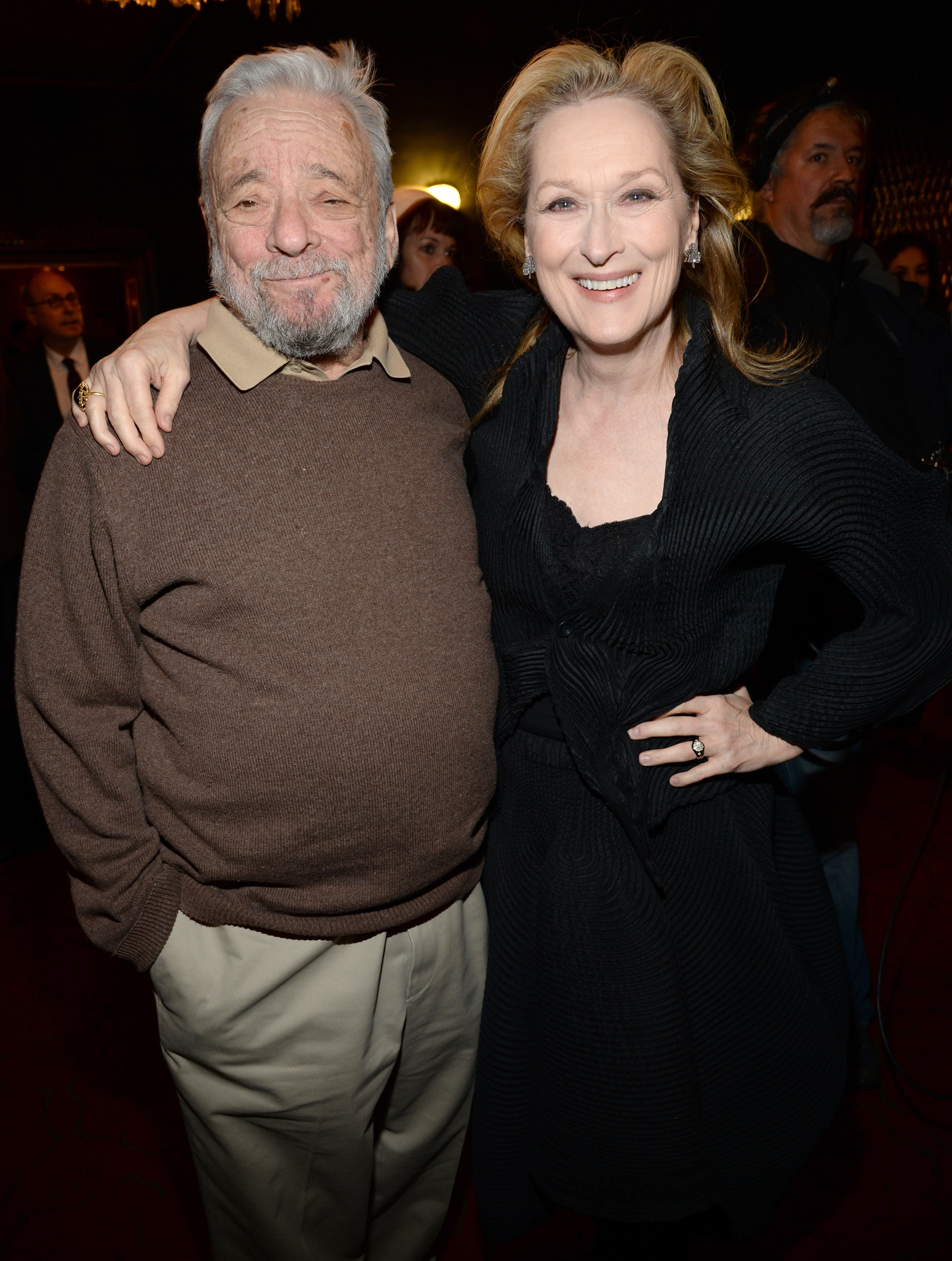 Meryl Streep and Stephen Sondheim at an event for Into the Woods (2014)