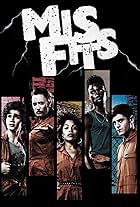 Robert Sheehan, Lauren Socha, Nathan Stewart-Jarrett, Antonia Thomas, and Iwan Rheon in Misfits (2009)