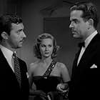 Douglas Kennedy, Virginia Mayo, and Zachary Scott in Flaxy Martin (1949)