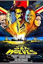 David Niven, Gregory Peck, Roger Moore, Trevor Howard, and Barbara Kellerman in The Sea Wolves (1980)
