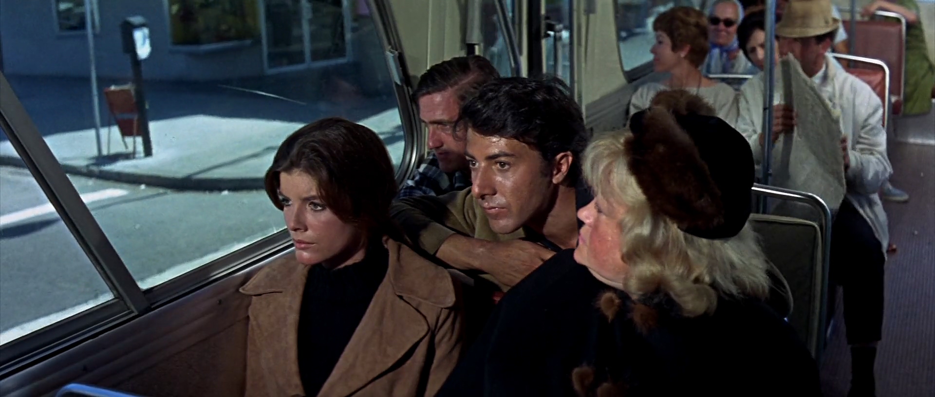 Dustin Hoffman, Katharine Ross, and Eddra Gale in The Graduate (1967)