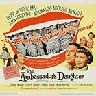 Olivia de Havilland, John Forsythe, Myrna Loy, Edward Arnold, Adolphe Menjou, and Tommy Noonan in The Ambassador's Daughter (1956)