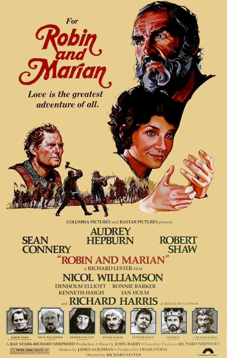 Audrey Hepburn, Sean Connery, and Robert Shaw in Robin and Marian (1976)