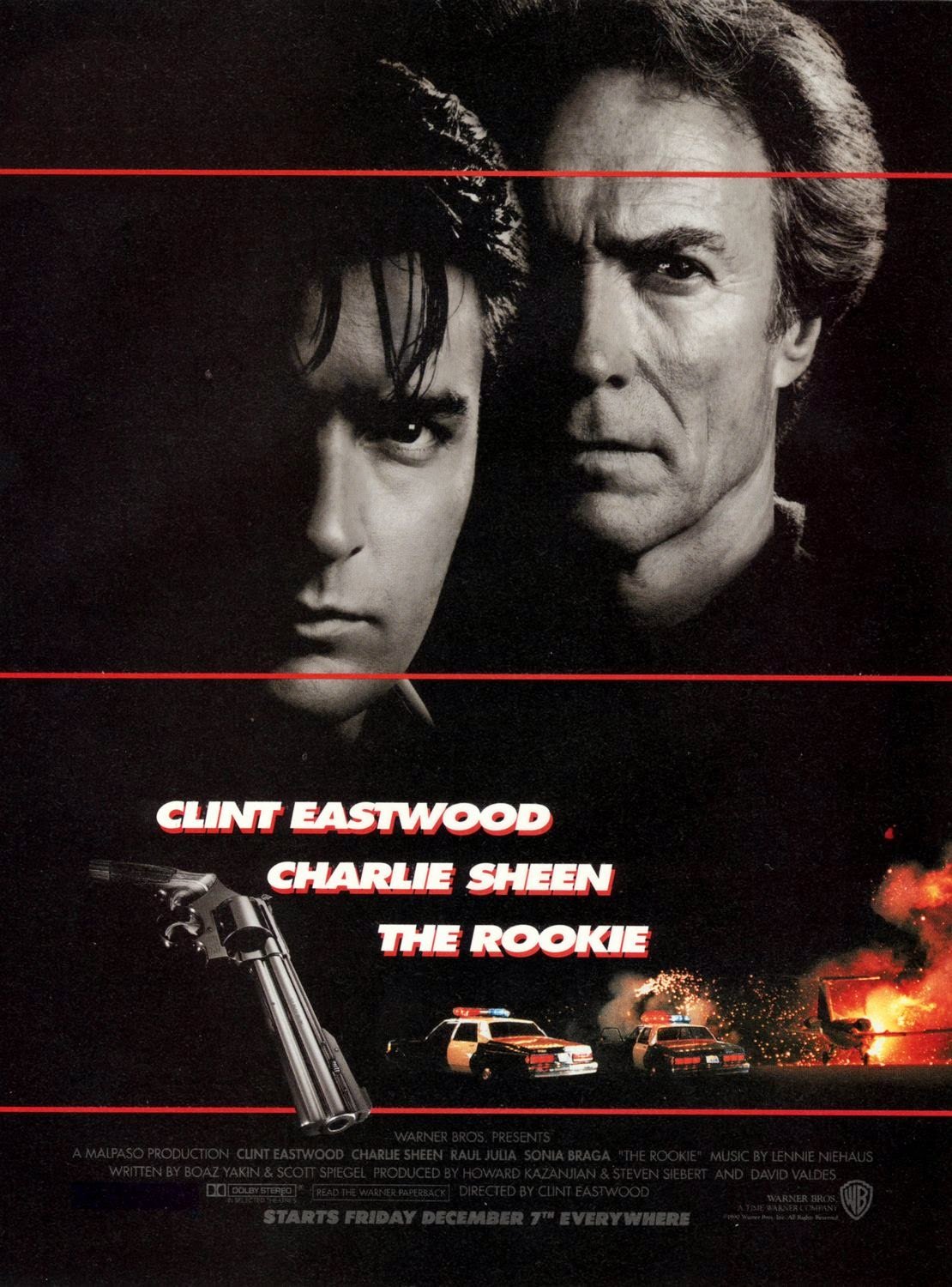 Clint Eastwood and Charlie Sheen in The Rookie (1990)