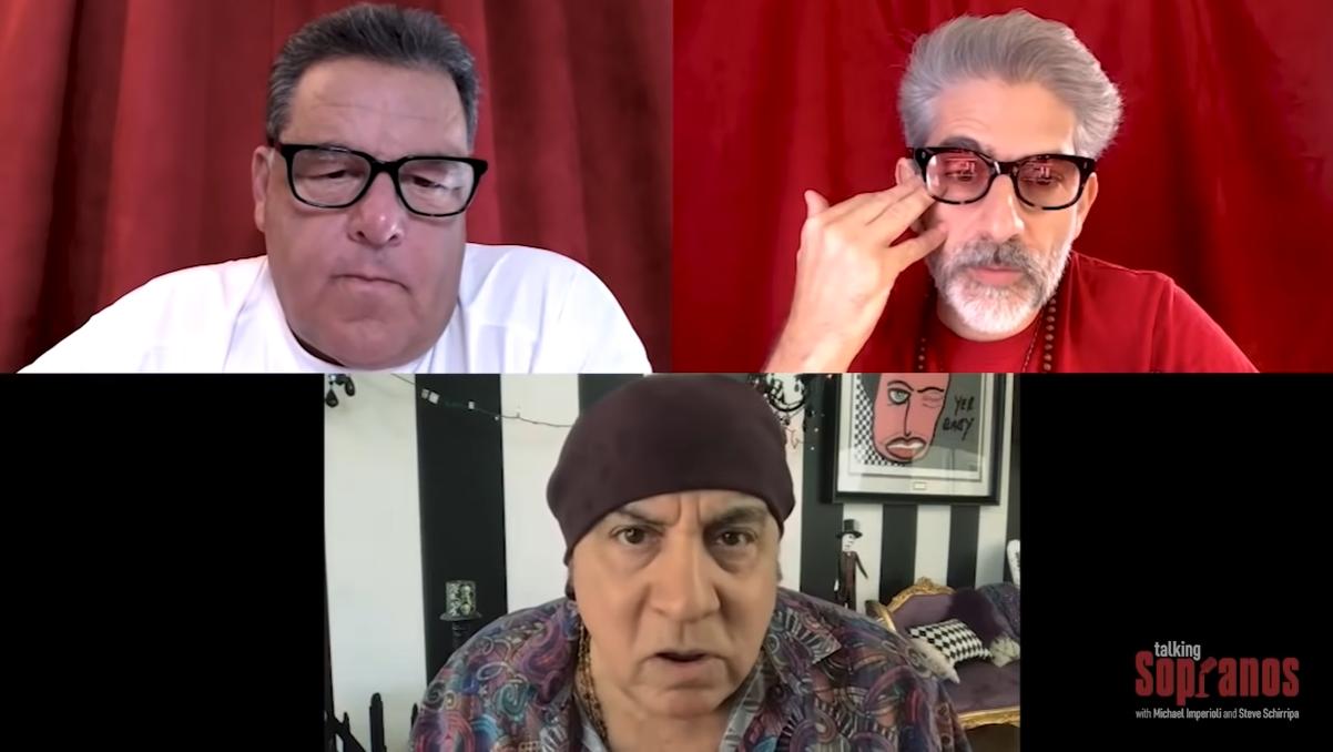 Steven Van Zandt, Michael Imperioli, and Steve Schirripa in Talking Sopranos (2020)