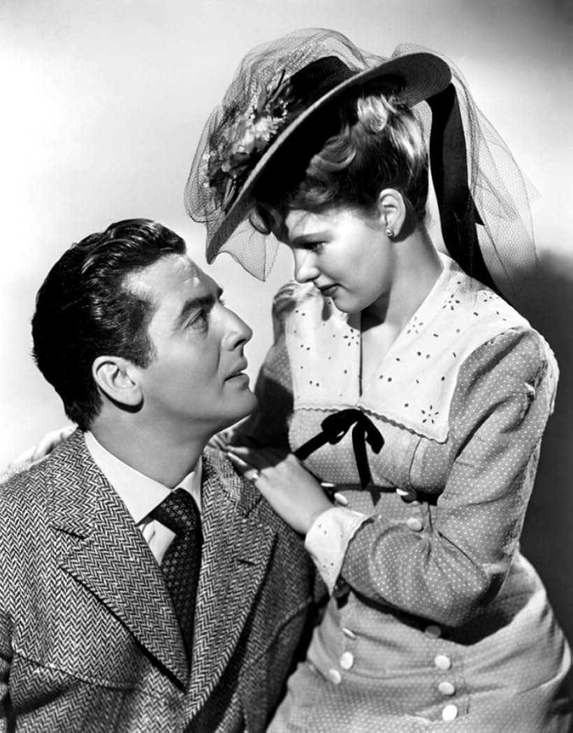 Victor Mature and Peggy Cummins in Moss Rose (1947)