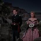 William Holden and Eleanor Parker in Escape from Fort Bravo (1953)