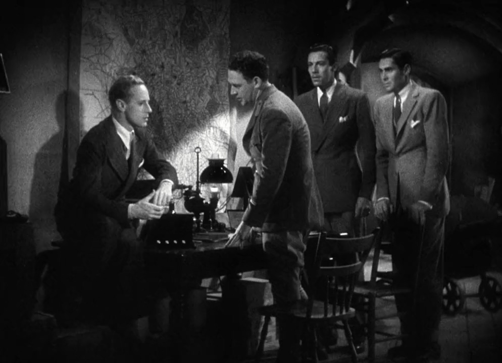 Leslie Howard, Cesar Romero, William Gargan, and Phillip Reed in British Agent (1934)