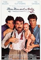 Steve Guttenberg, Tom Selleck, and Ted Danson in Three Men and a Baby (1987)