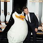 Conrad Vernon, Benedict Cumberbatch, and Chris Miller at an event for Penguins of Madagascar (2014)