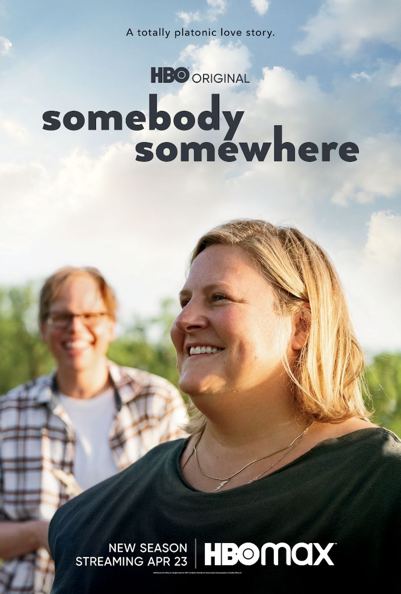 Jeff Hiller and Bridget Everett in Somebody Somewhere (2022)