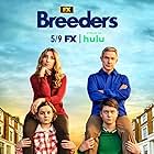 Martin Freeman, Daisy Haggard, Alex Eastwood, and Eve Prenelle in Breeders (2020)