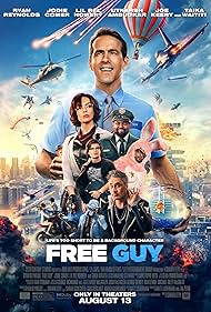 Ryan Reynolds, Taika Waititi, Dwayne Johnson, Utkarsh Ambudkar, Lil Rel Howery, Jodie Comer, Owen Burke, and Joe Keery in Free Guy (2021)