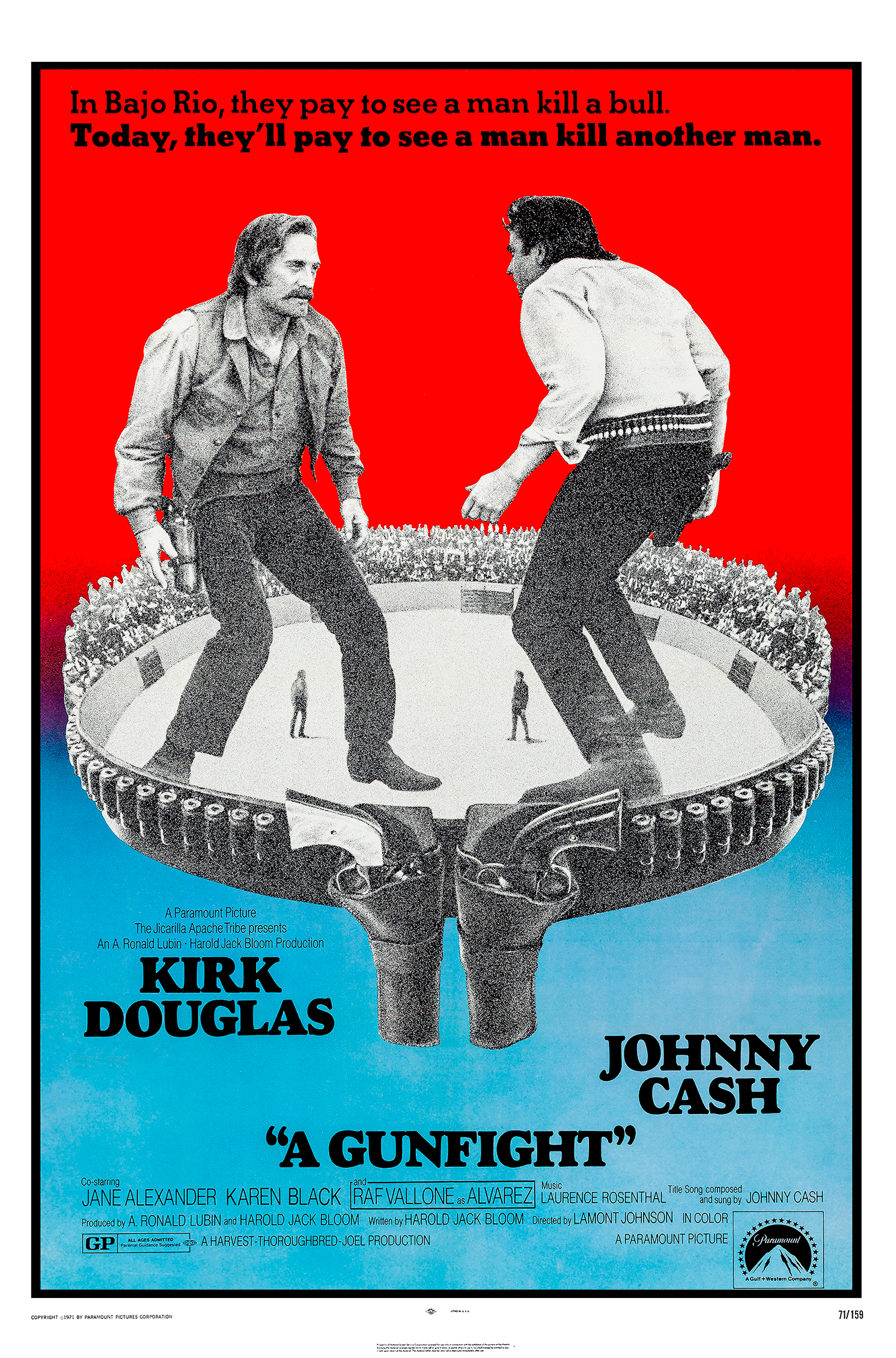 Kirk Douglas and Johnny Cash in A Gunfight (1971)