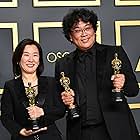 Bong Joon Ho and Kwak Sin-ae at an event for The Oscars (2020)