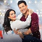 Mario Lopez and Emeraude Toubia in Holiday in Santa Fe (2021)