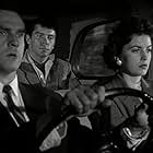 Robert Arden, Martin Benson, Faith Domergue, and Lee Patterson in Spin a Dark Web (1956)