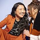 Ally Maki and Sherry Cola at an event for Shortcomings (2023)