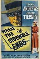 Gene Tierney and Dana Andrews in Where the Sidewalk Ends (1950)