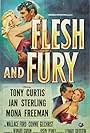 Tony Curtis, Jan Sterling, Mona Freeman, and Joe Gray in Flesh and Fury (1952)