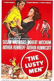 Robert Mitchum, Susan Hayward, and Arthur Kennedy in The Lusty Men (1952)