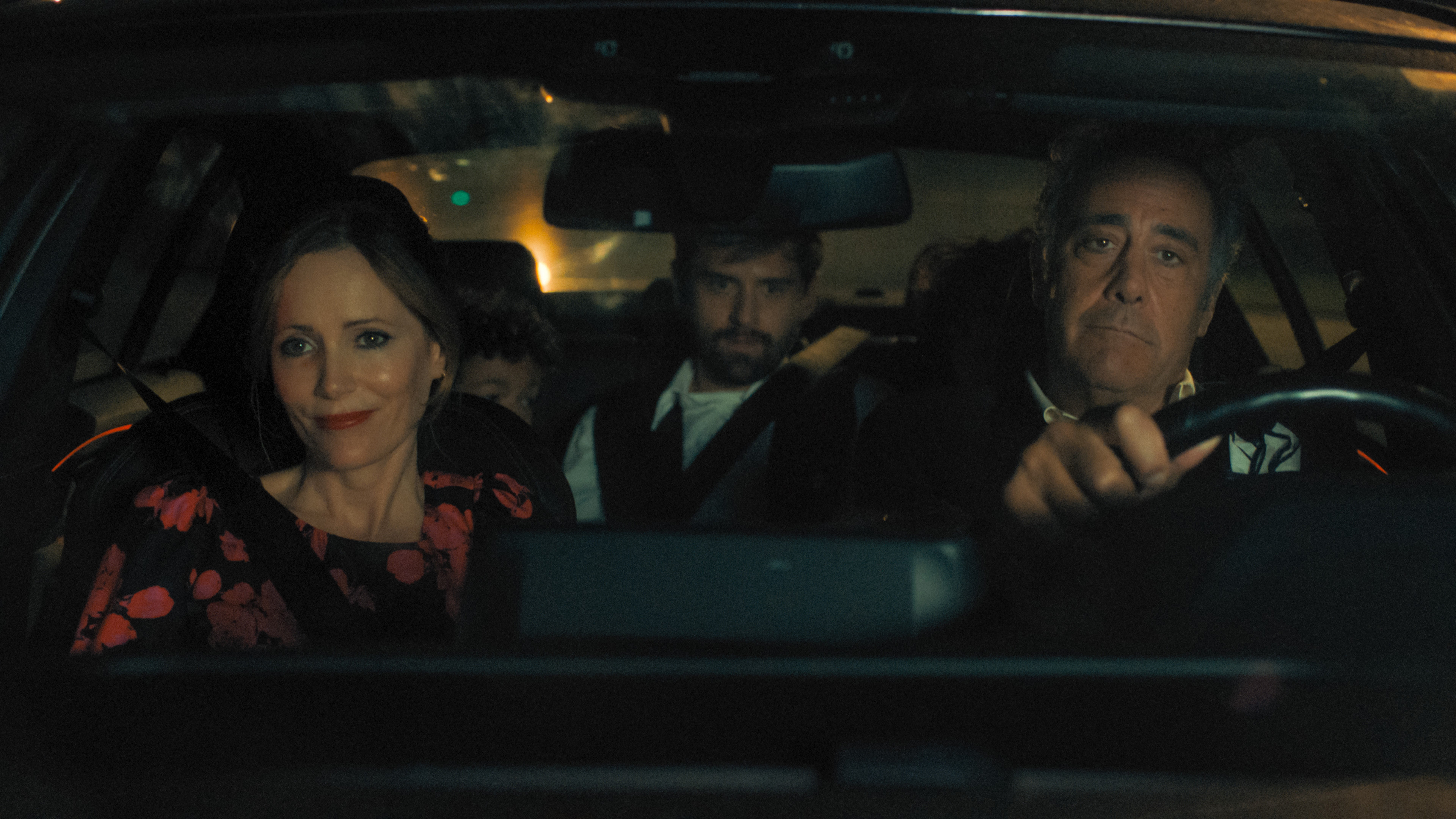 Brad Garrett, Leslie Mann, and Cooper Raiff in Cha Cha Real Smooth (2022)