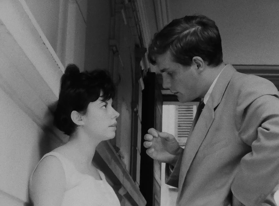 Barbet Schroeder and Claudine Soubrier in The Bakery Girl of Monceau (1963)