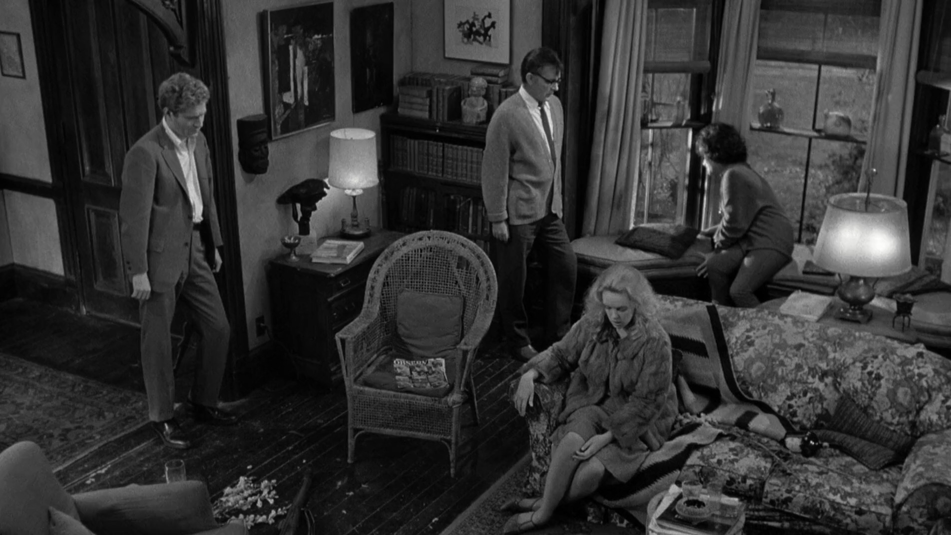 Richard Burton, Elizabeth Taylor, George Segal, and Sandy Dennis in Who's Afraid of Virginia Woolf? (1966)