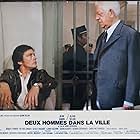 Alain Delon and Jean Gabin in Two Men in Town (1973)