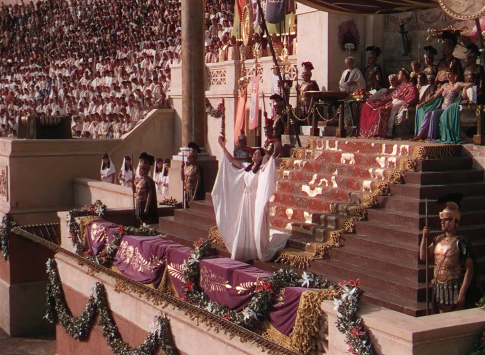 Peter Ustinov, Strelsa Brown, Nicholas Hannen, and Patricia Laffan in Quo Vadis (1951)