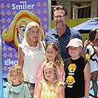 Tori Spelling, Dean McDermott, Stella McDermott, Liam McDermott, Hattie McDermott, and Finn McDermott at an event for The Emoji Movie (2017)