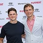 Peeter Rebane and Tom Prior at an event for Firebird (2021)