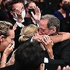 Vincent Lindon, Julia Ducournau, and Agathe Rousselle at an event for Titane (2021)