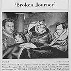 Phyllis Calvert, Margot Grahame, Raymond Huntley, and David Tomlinson in Broken Journey (1948)
