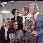 Edward Asner, Valerie Harper, Cloris Leachman, Mary Tyler Moore, Ted Knight, and Gavin MacLeod in The Mary Tyler Moore Show (1970)