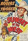 Roy Rogers, Penny Edwards, and Trigger in Sunset in the West (1950)