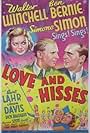 Ben Bernie, Joan Davis, Bert Lahr, Simone Simon, and Walter Winchell in Love and Hisses (1937)