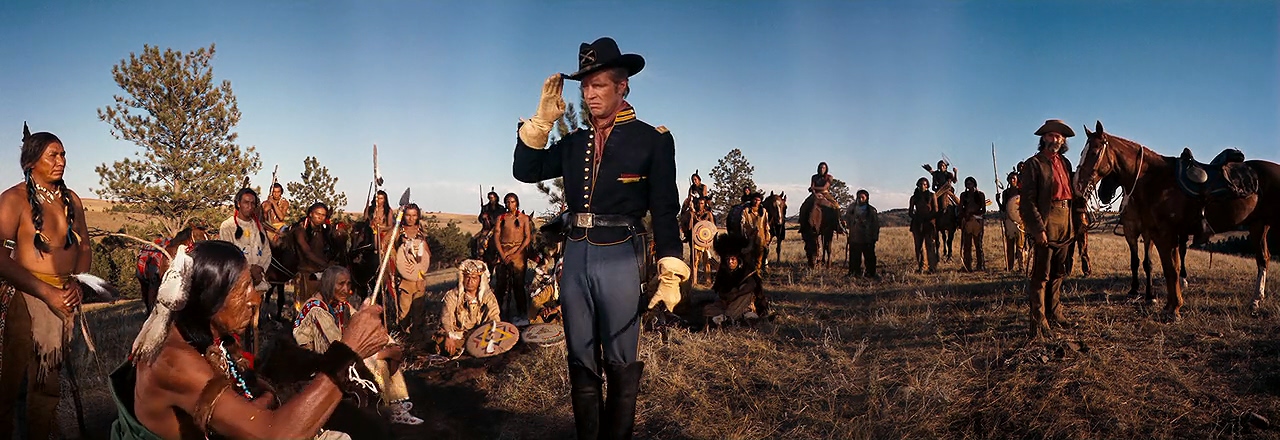 Henry Fonda, George Peppard, and Ben Black Elk Sr. in How the West Was Won (1962)