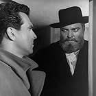 Orson Welles and Robert Arden in Confidential Report (1955)