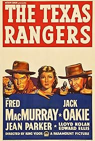 Fred MacMurray, Jack Oakie, and Jean Parker in The Texas Rangers (1936)