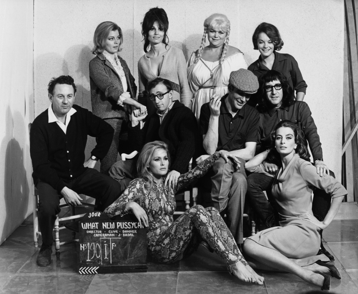 Woody Allen, Ursula Andress, Peter O'Toole, Peter Sellers, Capucine, Romy Schneider, Clive Donner, Eddra Gale, Paula Prentiss, and Katrin Schaake in What's New Pussycat (1965)