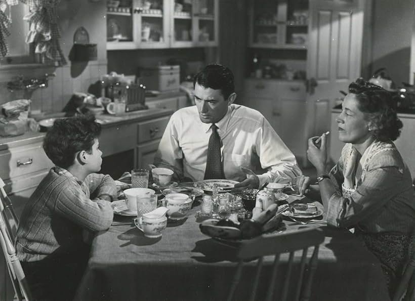Gregory Peck, Dean Stockwell, and Anne Revere in Gentleman's Agreement (1947)
