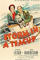 Vivien Leigh, Rex Harrison, and Scruffy in Storm in a Teacup (1937)