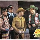 Gene Autry, Ray Corrigan, Allan Sears, and Chief Thundercloud in The Singing Vagabond (1935)