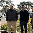 Noah Wyle, Christian Kane, Drew Powell, and Kevin Phan in Leverage: Redemption (2021)