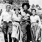 Nancy Gates, Joel McCrea, John McIntire, and Miroslava in Stranger on Horseback (1955)