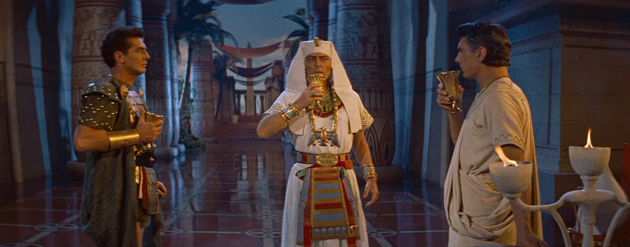 Victor Mature, Edmund Purdom, and Michael Wilding in The Egyptian (1954)
