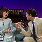 Zooey Deschanel and John Mulaney in The Late Late Show with James Corden (2015)