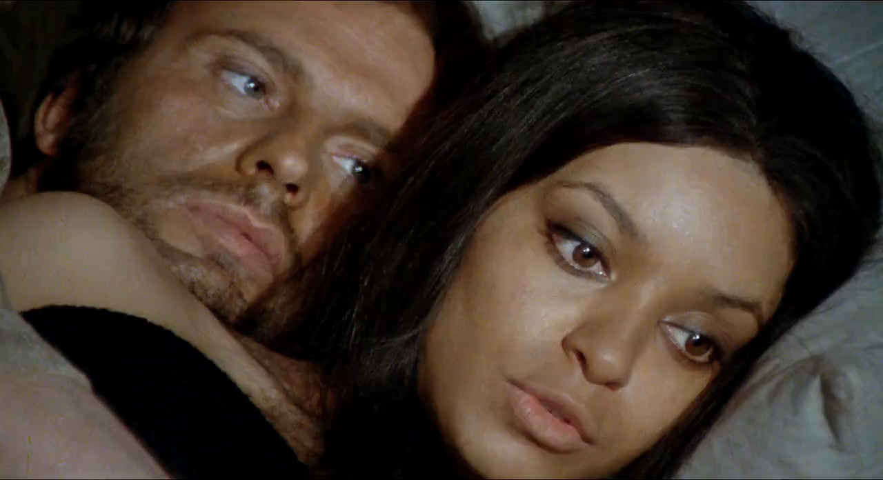 Jean-Louis Trintignant and Vonetta McGee in The Great Silence (1968)